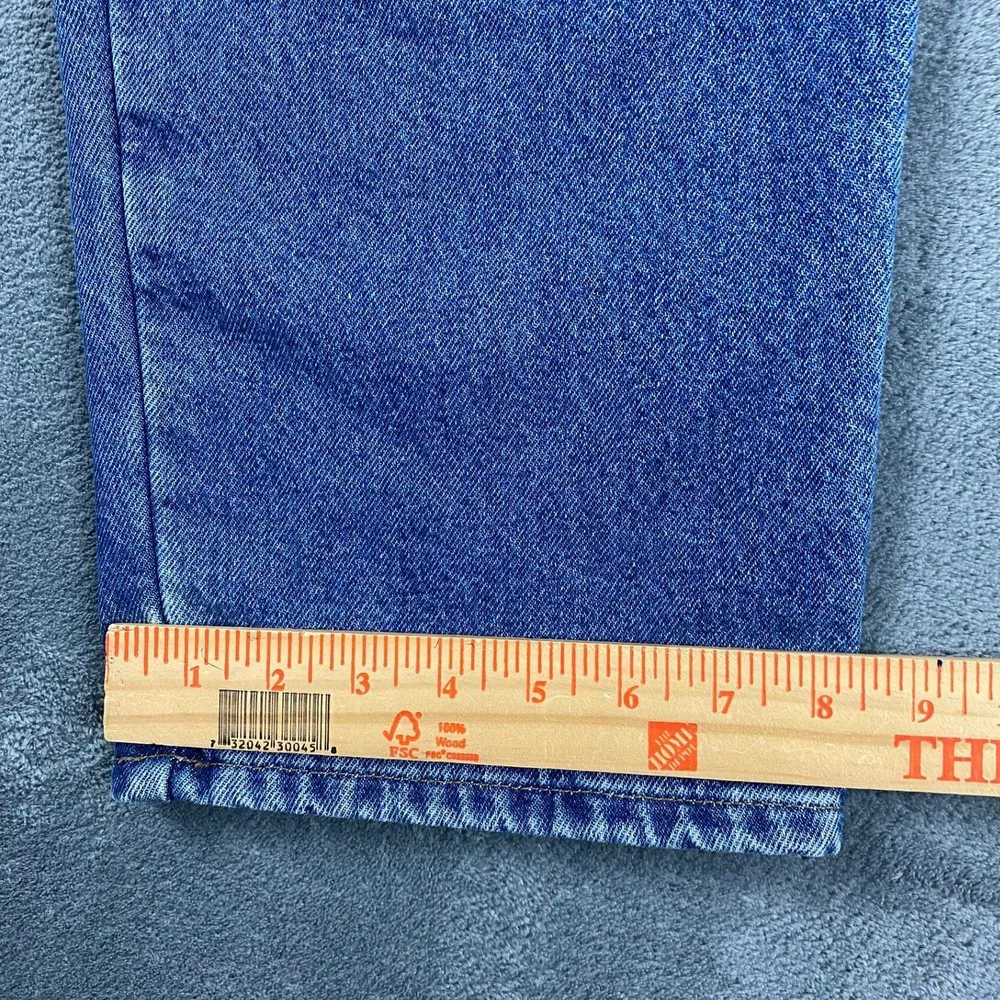 Vtg LL Bean Mens 34x32 Relaxed Fit Flannel Lined Jeans Blue Denim